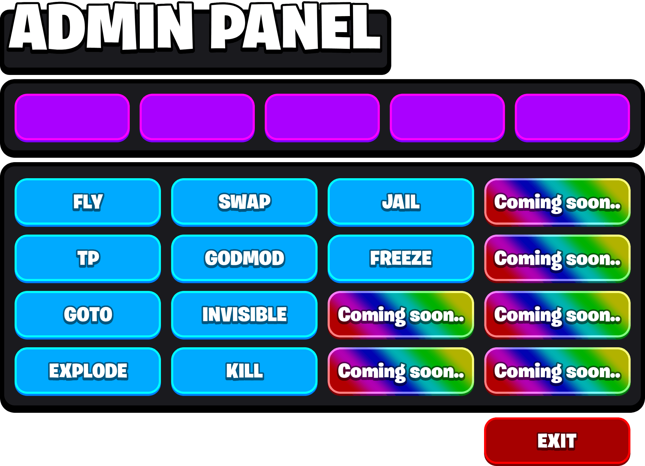 Admin Panel (Manette)